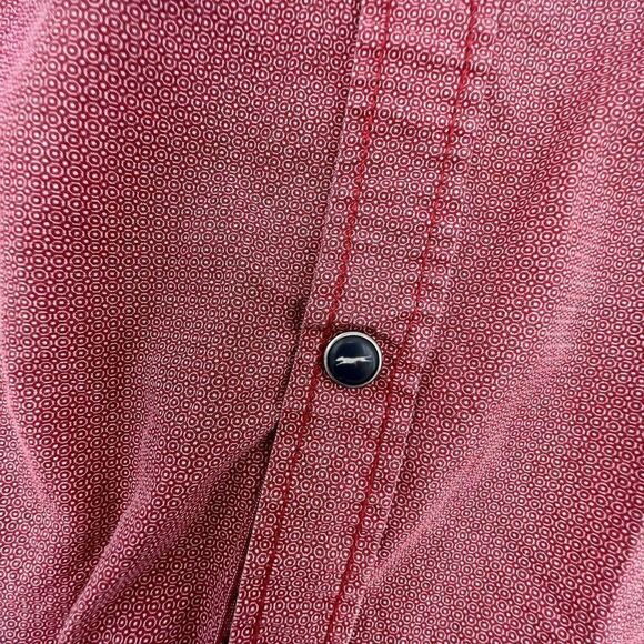 Engbers Slim Fit Red Short Sleeve Shirt Size 2XL 100% Cotton - Picture 2 of 7